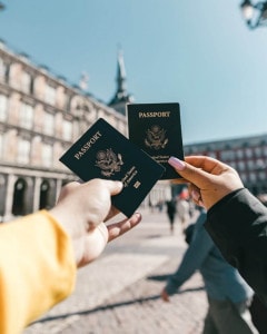 A Couple Holding American Passport