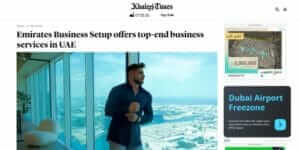 Emirates Business Setup featured on Khaleej Times
