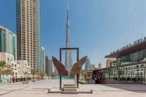 Wings of Mexico with Burj Khalifa view in Downtown, Dubai