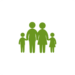 Green color icon for dependents