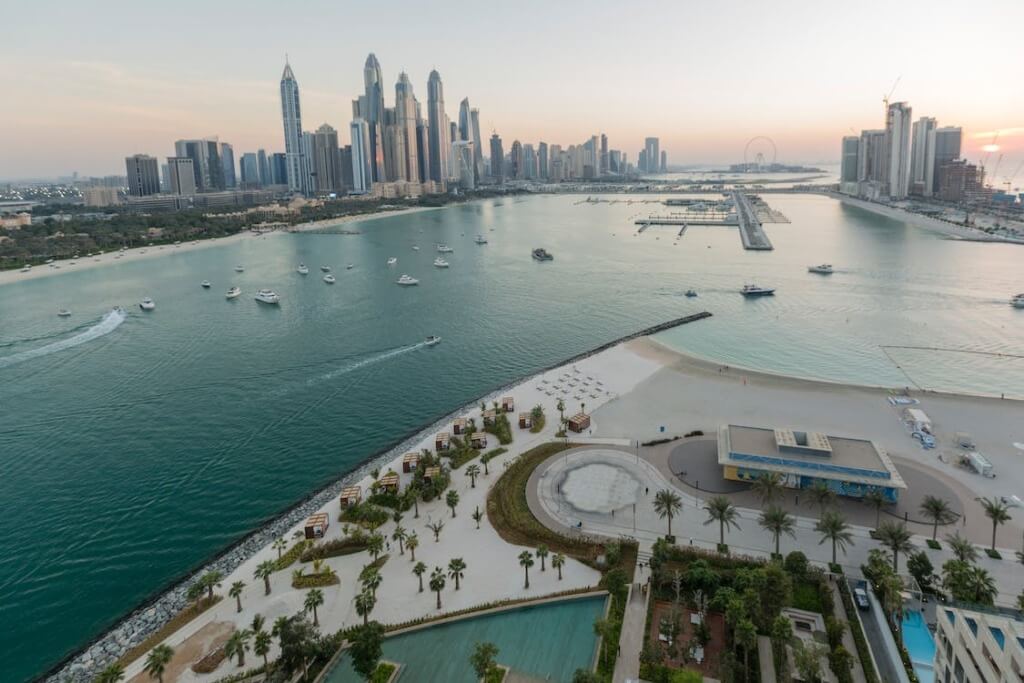 Aerial view of the Palm Jumeirah 