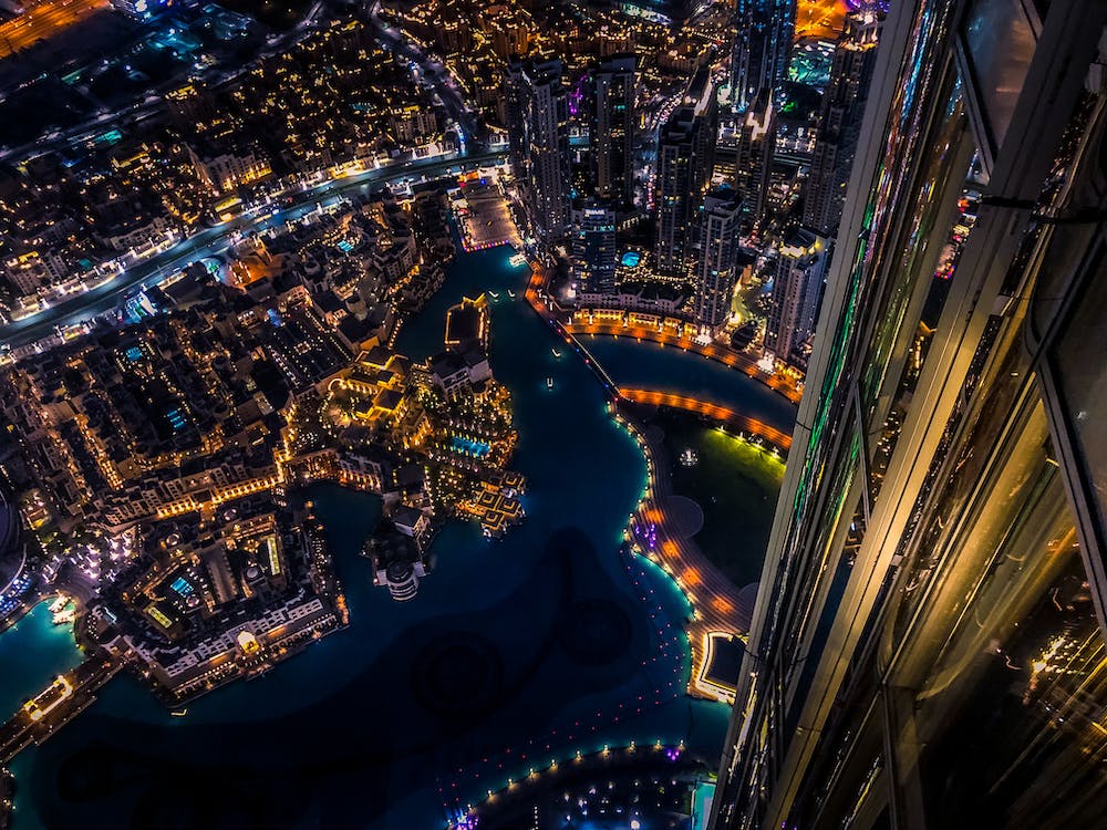 Aerial Photo of Cityscape Dubai